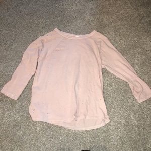 distressed pale pink